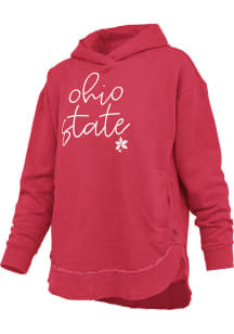 Pressbox Ohio State Buckeyes Womens Red Clairmont Hooded Sweatshirt