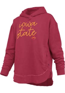 Pressbox Iowa State Cyclones Womens Crimson Clairmont Hooded Sweatshirt