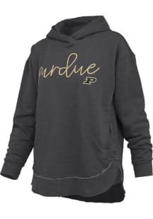 Pressbox Purdue Boilermakers Womens Black Clairmont Hooded Sweatshirt