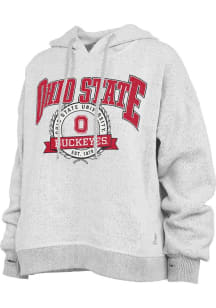 Pressbox Ohio State Buckeyes Womens Oatmeal Amore Hooded Sweatshirt