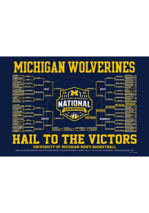 Michigan Wolverines 24x36 2026 MBB Nat Champ Bracket Unframed Poster