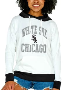 Chicago White Sox Womens White Contrast Hooded Sweatshirt