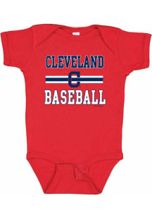 Cleveland Guardians Baby Red Home Team Short Sleeve One Piece