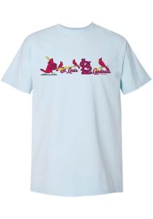 St Louis Cardinals Womens Light Blue Evolution Short Sleeve T-Shirt