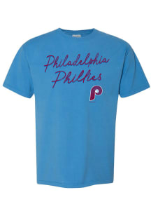 Philadelphia Phillies Womens Light Blue Classic Short Sleeve T-Shirt