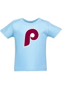 Philadelphia Phillies Infant Throwback Logo Short Sleeve T-Shirt Light Blue