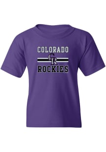 Colorado Rockies Youth Black Home Team Short Sleeve T-Shirt