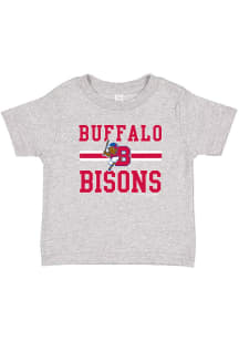 Buster T. Bison  Soft As A Grape Buffalo Bisons Toddler Grey Home Team Short Sleeve T-Shirt
