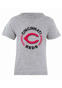 Cincinnati Reds Infant Circle Baseball Short Sleeve T-Shirt Grey
