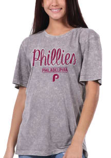 Philadelphia Phillies Womens Grey Mineral Short Sleeve T-Shirt