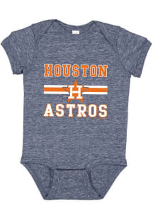 Houston Astros Baby Navy Blue Home Team Short Sleeve One Piece