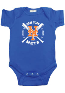 New York Mets Baby Blue Swing Bats Short Sleeve One Piece
