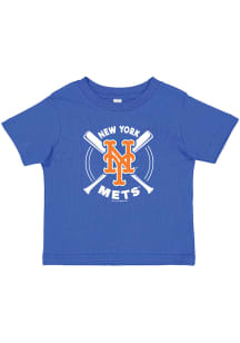 New York Mets Infant Swing Bats Short Sleeve T-Shirt Blue