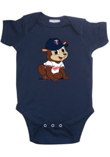 Soft As A Grape T.C. Bear Minnesota Twins Baby Navy Blue Baby Mascot Short Sleeve One Piece