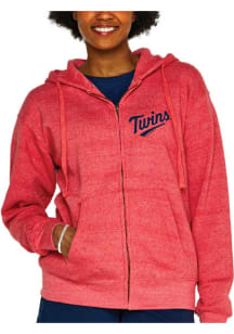 Minnesota Twins Womens Red Zip Long Sleeve Full Zip Jacket