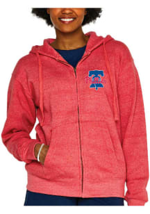 Philadelphia Phillies Womens Crimson Zip Long Sleeve Full Zip Jacket