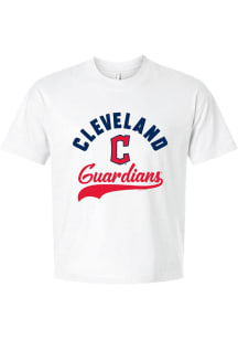 Cleveland Guardians Womens White Relaxed Short Sleeve T-Shirt