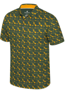 Colosseum Baylor Bears Mens Green Truthsayer Short Sleeve Polo