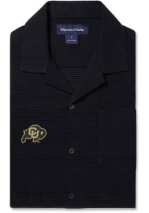 Mizzen+Main Colorado Buffaloes Mens Black Copa Short Sleeve Dress Shirt