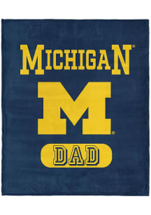 Michigan Wolverines Dad Silk Touch Fleece Blanket - Navy Blue
