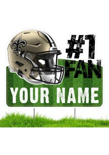 New Orleans Saints #1 FAN Personalized Yard Sign - Gold