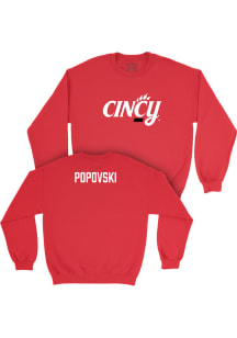 Milica Popovski  Campus Ink Cincinnati Bearcats Youth Red NIL Legacy Long Sleeve Crew Sweatshirt