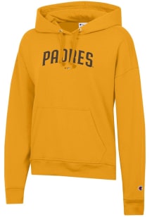 Champion San Diego Padres Womens Gold Powerblend Hooded Sweatshirt