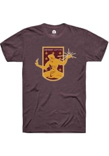 Rally Detroit City FC Maroon Badge Short Sleeve Fashion T Shirt