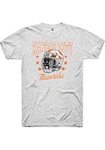 Rally Kansas City Mavericks Grey Big Mask Short Sleeve Fashion T Shirt