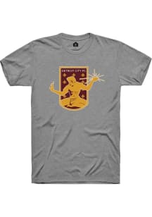 Rally Detroit City FC Grey Primary Crest Short Sleeve T Shirt