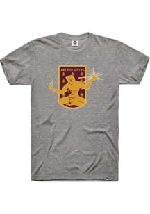 Rally Detroit City FC Grey Primary Crest Short Sleeve Fashion T Shirt