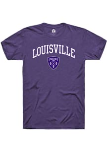 Rally Louisville City FC Purple Arch Mascot Short Sleeve Fashion T Shirt