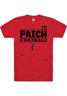 Cray Paich Cincinnati Bearcats Red NIL Stacked Box Short Sleeve Player T Shirt