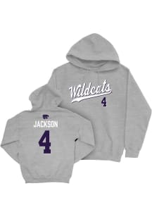 Joe Jackson K-State Wildcats Mens Grey NIL Script Player Hood