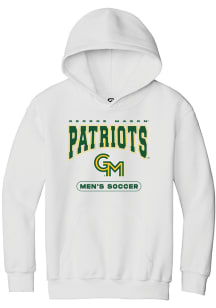 Summit Sportswear George Mason University Youth White Mens Soccer Long Sleeve Hoodie