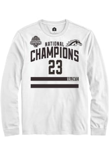 Liam Valente Western Michigan Broncos White NIL 2025 National Champions Shirzee Long Sleeve Player..