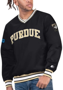 Starter Purdue Boilermakers Mens Black Big Ten Arched School Name Pullover Jackets
