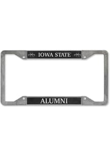 Iowa State Cyclones Alumni Pewter License Plate Frame - Silver