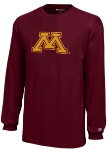 Champion Minnesota Golden Gophers Youth Maroon Core Long Sleeve T-Shirt