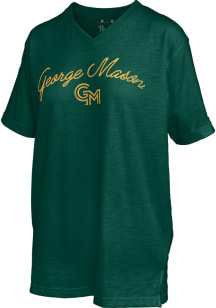 Pressbox George Mason University Womens Green Pensacola Short Sleeve T-Shirt