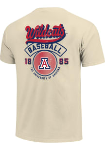 Arizona Wildcats Ivory Modern Script Stripes Short Sleeve T Shirt