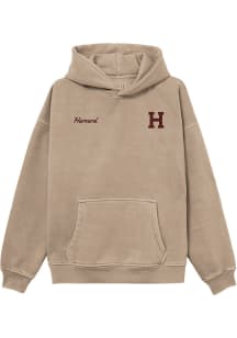 Harvard Crimson Mens Beige Block H Fashion Hood