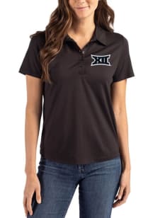 Cutter and Buck Big 12 Womens Black Coastline Eco Short Sleeve Polo Shirt