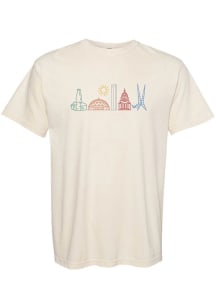 Oklahoma City Womens White Colorful Icons Short Sleeve T-Shirt
