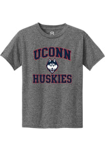 Summit Sportswear UConn Huskies Youth Graphite No 1 Neutral Short Sleeve T-Shirt