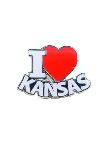 Kansas Souvenir I heart Pin - Red