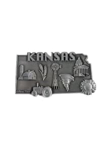 Kansas Metal State Shape Magnet