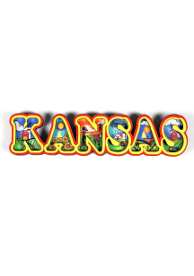 Kansas Bi Level Word Magnet