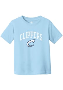 Summit Sportswear Columbus Clippers Toddler Light Blue Arch Mascot Short Sleeve T-Shirt