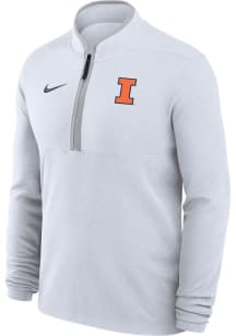 Nike Illinois Fighting Illini Mens White Victory Long Sleeve Qtr Zip Pullover